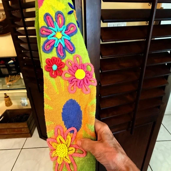 VTG MICHAEL SIMON ABSTRACT ART SWEATER, ONE SIZE - Picture 6 of 9